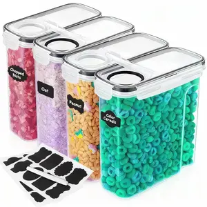 Airtight Food Storage Containers BPA-Free Stackable for Cereal Flour Pasta Snacks Kitchen Pantry Organization with Labels & Labels