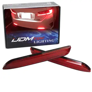 iJDMTOY Red Lens 21-SMD LED Bumper Reflector Lights For Lexus RC250 RC350 is-F GX470 Toyota Sienna Matrix Venza Avalon, Function as Tail & Brake Lamps