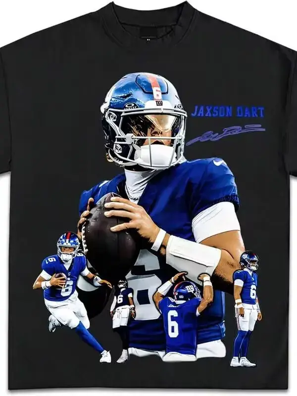 Jaxson Dart New York QB1 Graphic T-Shirts _ Premium Quality Heavyweight Football Shirt For Adults & Kids_2