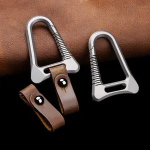Titanium alloy keychain, multifunctional, exquisite and easy to carry, buckle type car buckle.