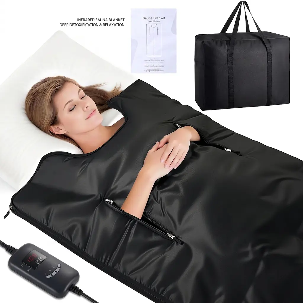 Portable Sauna Blanket for Home - Full Body Heating Wrap for Relaxation & Detox, Washable Foldable with Carrying Bag, 88-158℉, 10-60 Min Timer, 6x2.62 FT Self-Care Gift (Outdoor Sauna Accessory)