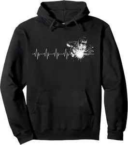 Welder Heartbeat Welders Welding Pullover Hoodie