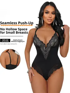 Women's High-Waisted Shapewear Bodysuit, Adjustable Straps, Chest Support, Butt Lifting, Plus Size, Comfortable and Fashionable, Underwear, High Compression Faja