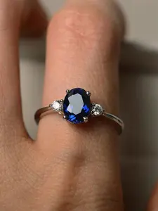 1 PC Pretty Cubic Zirconia Three Stone Ring For Women For Wedding Engagement Party Jewelry Valentine's Day Gift