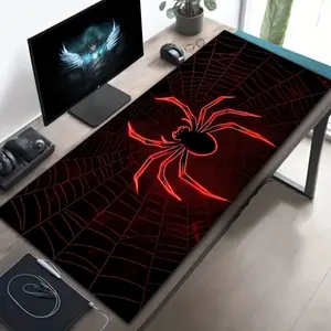 Oversized Red Spider Pattern Diatomite Esports Mouse Pad, Non-Slip Rubber Base & PVC Surface, Thickened Washable, Ideal Gift for Gamers