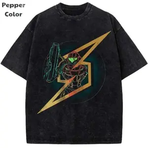 Samus Aran Shirt, Metroid Shirt, Game Shirt, Vintage Tee- Unisex S-3XL - Menswear & Womenswear - Streetwear Tops - Casual Cotton Crewneck Shortsleeve Tshirt