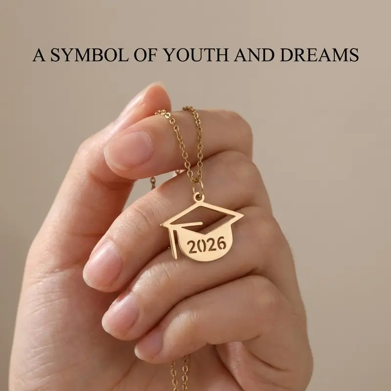 2026 Graduation Ceremony Necklace, New 2026 Doctoral Cap Pendant Necklace, Graduation Gift