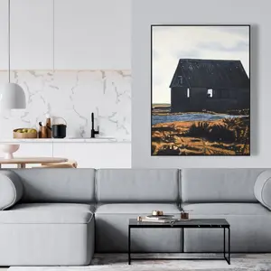 360 Stand Black Framed Barn Wall Art - 36x48 in. Artistic Nature Scene Photo Artwork with Bold Colors, Rustic Charm, Farmhouse Home Decor for Kitchen, Room, Decoration, Print
