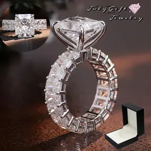 2ct Radiant Cut Rings for Women - D Color VVS1 Clarity Lab Created Wedding Rings for Women