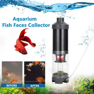 Fully transparent fish waste collector, suitable for aquariums; high-efficiency toilet waste collector; easy-to-maintain aquarium accessory (best used in conjunction with a pump for optimal results)