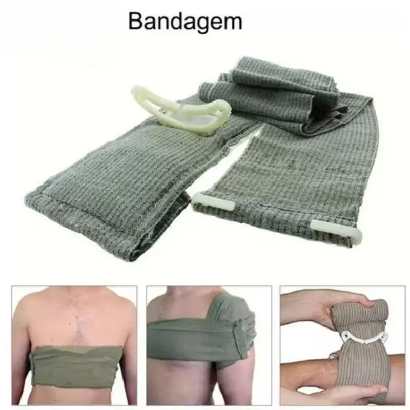 Emergency Safety Protection Outdoor Camping Hiking Wound First Aid Vacuum Compression Tactical Hemostasis Bandage Elastic Pressure Trauma Bandage