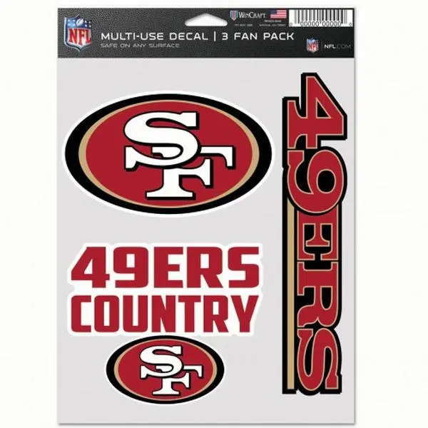 212 MAIN Multi-Use Team Logo Collectibles Stickers, Pack of 3 Decor Items (Wincraft 9416607767)