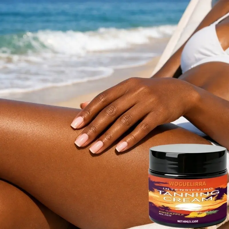 1pc Body Face Tan Lotion, Bronzing Lotion, Summer Bronze Cream, Lightweight Non-Greasy, Quick Drying, Smooth Even Finish, Natural Glow, Daily Skincare, Medium to Deep Tone