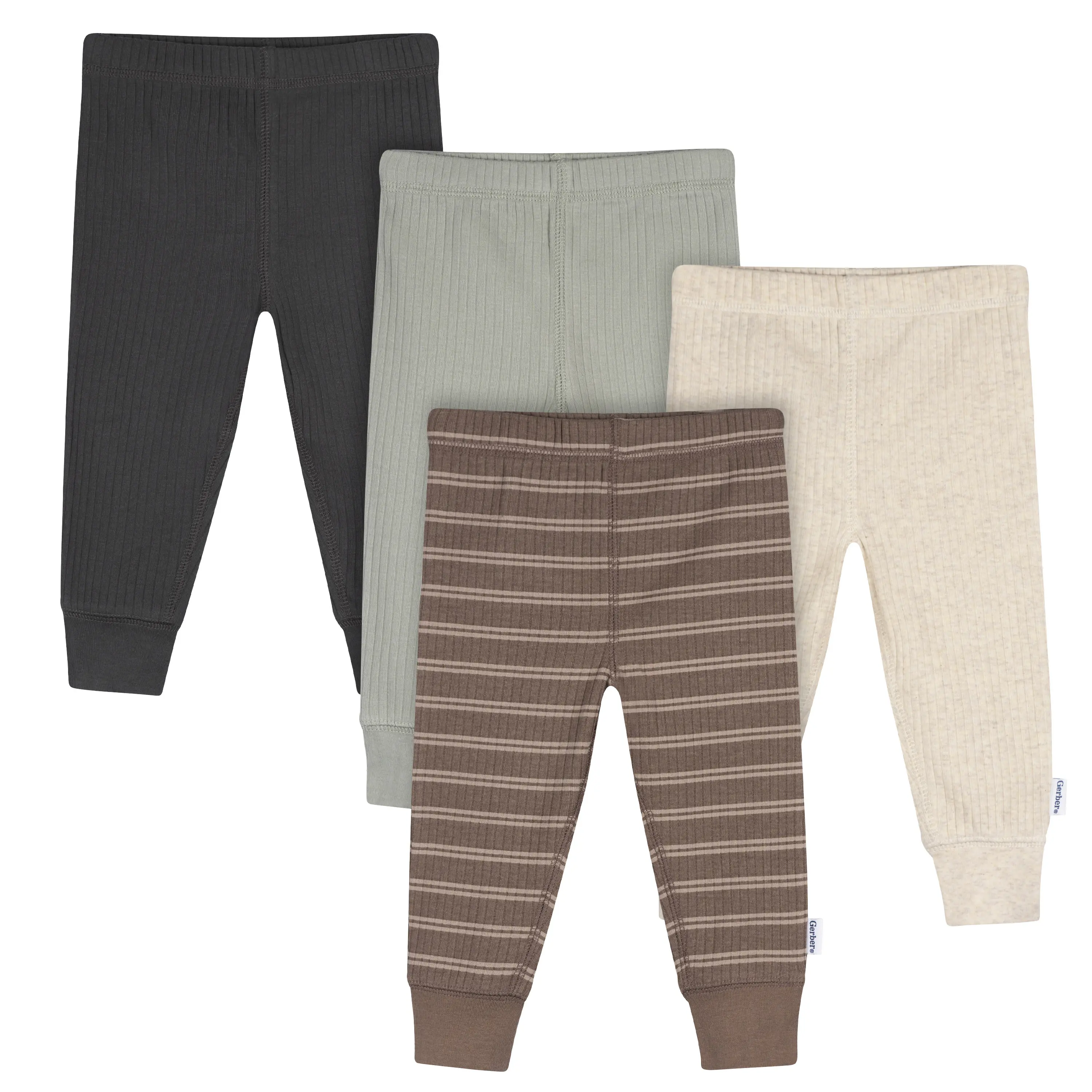 Gerber Baby Boy Pants, 4-Pack Sizes 0-24 Months