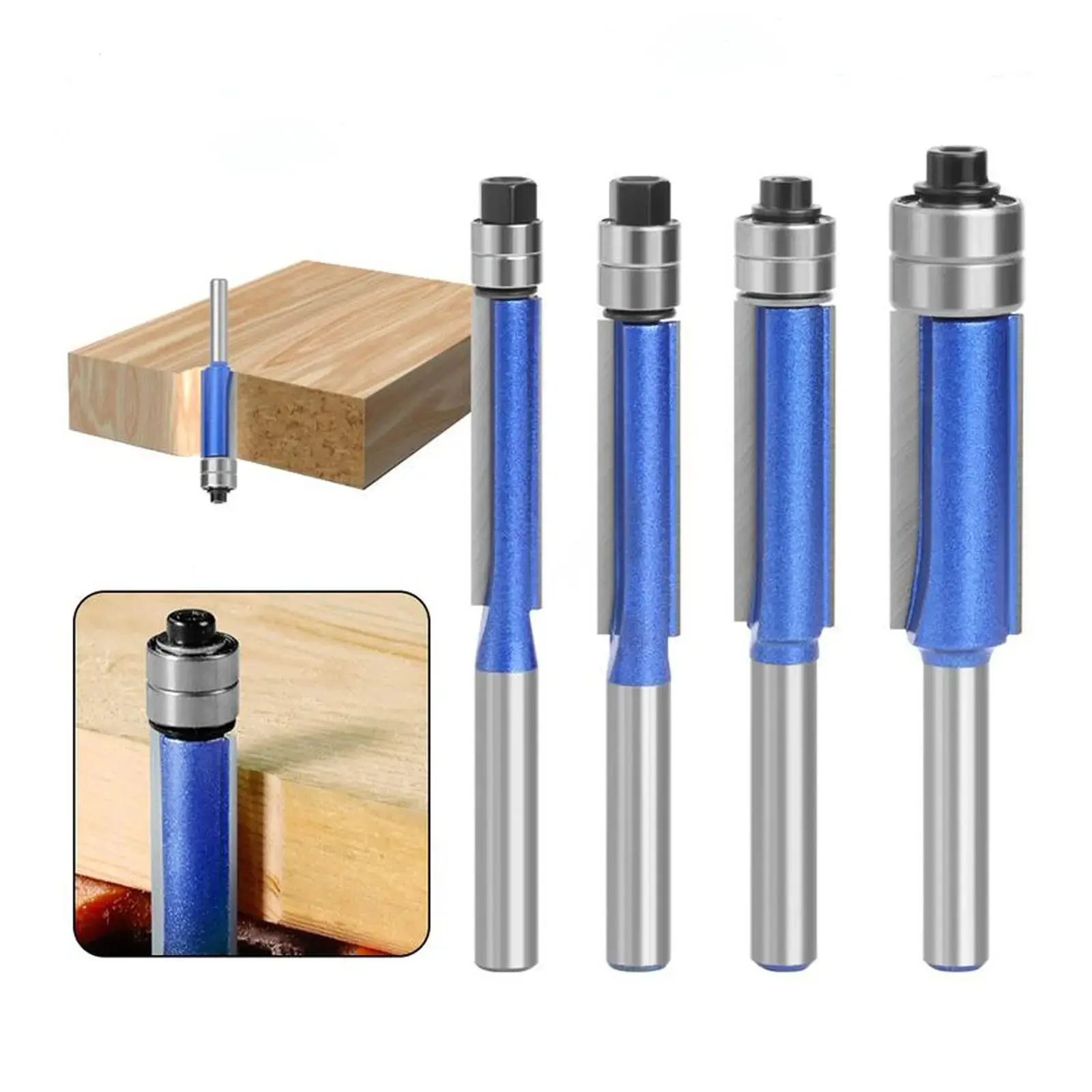 4pcs Carbide Woodworking Accessory Set - MDF/Chipboard Deburring & Polishing Tool, 1/2-Inch Hole Saw, 5/16-Inch Speed Steel Cordless Tool Part, Diamond Ceramic Tile Grinding Disc