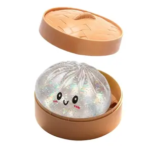 NeeDoh 2026 New Glitter Dumpling Squishy with Steamer Box