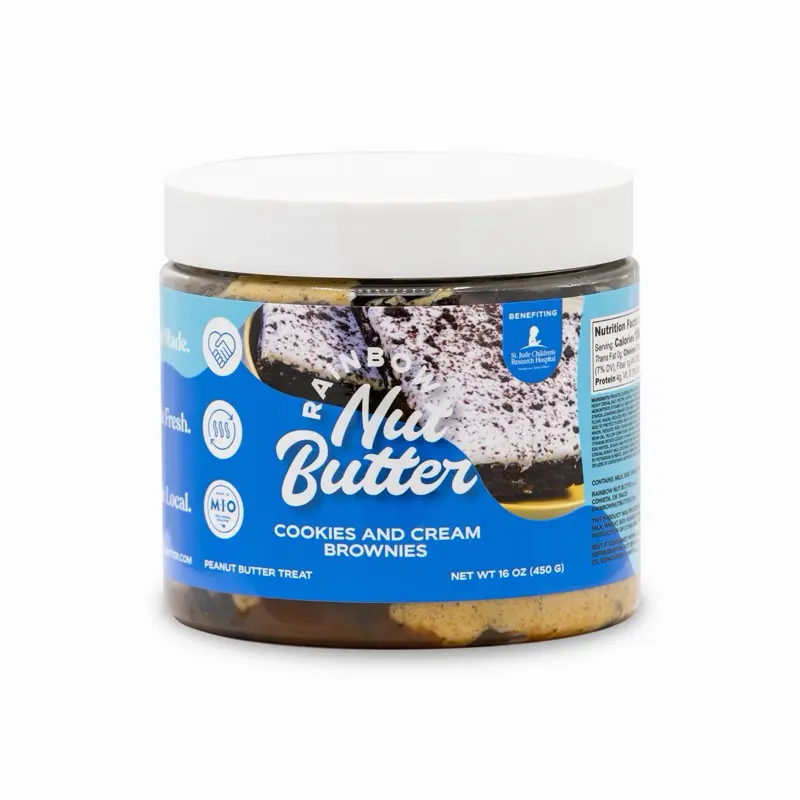 Cookies and Cream BROWNIE Peanut Butter Snack Treat Sweet - Delicious Flavor