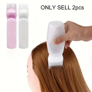 2pcs Hair Color Applicator Bottle with Comb Attachment, Salon Grade Hair Dye Brush Bottle for for Mess-Free & Even Color Application, Hair Styling Tools for Home Use, Hair Dye Comb Bottle, Root Touch Up