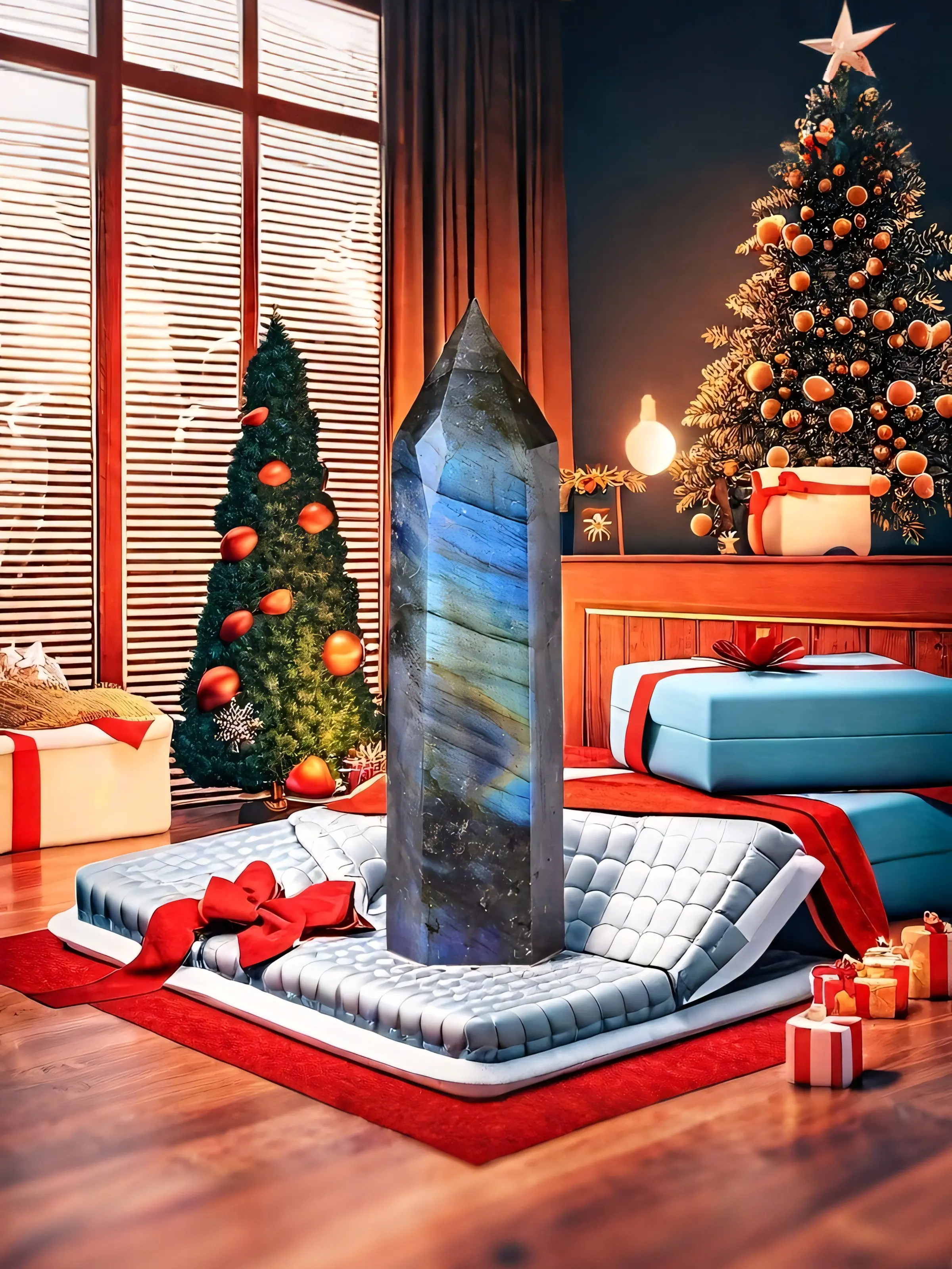 [popular Product] 1 Count Stunning Labradorite Meditation Tower, Natural Healing Crystal, Gemstones And Crystals, Polished Stone Pillar for Home Decor and Gifts, Perfect for Holidays and Valentine's Day, Gemstone Tower, Crystal Decorative Stones