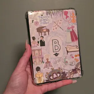 Bridgerton Sticker Themed Kindle Case Insert Super Cute Design Clear Case Compatible Full Coverage