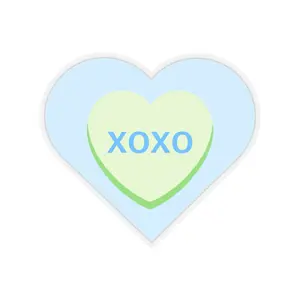 XOXO Valentine Hearts Kiss-Cut Sticker scrapbooking