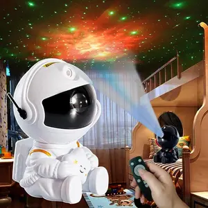 Astronaut Design Star Projector, Galaxy Night Light, Astronaut Space Projector, Starry Nebula Ceiling LED Lamp with Adjustable LEDs and Remote Control for Bedroom Decor