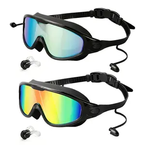 Swimming Goggles 1~2 Pack Wide View Anti Fog&UV Swimming Goggles for Audlt No Leaking Swim Glasses for Men Women Youth speedo