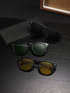 Men's Casual High-Quality Square Frame Sunglasses, Lightweight Durable Color Lenses, Fashionable All-Season Outdoor Accessories