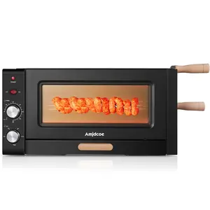 Brazilian Rotisserie Grill with Auto-Rotating Skewer, 24 QT Electric Smoke-Free Rotisserie Oven with Timer, Temperature Control for Brazilian Picanha BBQ, Churrasco, Black smart  oven air  fryer master rotisserie  oven
