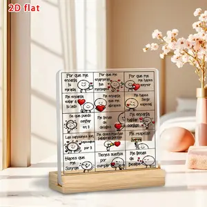 Adorable Acrylic Plaque with Cute Quotes, Ideal for Anniversary Gifts & Everyday Affection, Unique Decoration for Home & Office, Acrylic Desktop Decoration