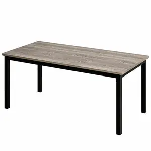 Garvee 79 Inch Industrial Dining Table, Large Rectangle Kitchen Table with Metal Legs, Round Corners, Wooden Conference Desk for Dining Room, Living Room, Only Table
