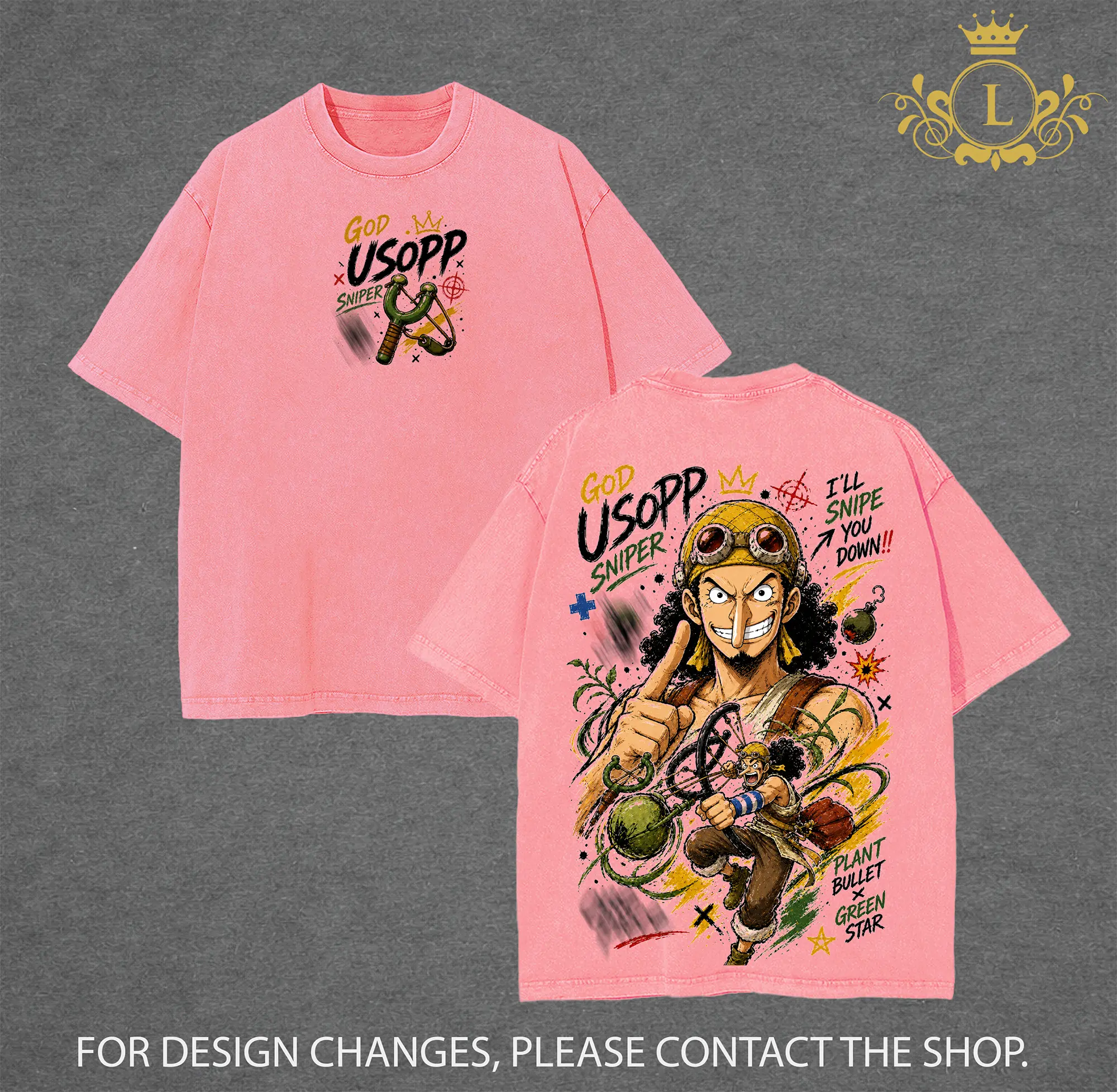 Usopp  – One Piece Vintage Manga T-Shirt, Funny Clown Pirate Graphic Shirt, Oversized Streetwear Trendy Otaku Gift, Meme Aesthetic Anime Tee