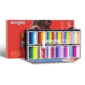 Kongse Oriental Color Painting Set for Children 12 Grids 65 Vibrant Colors No Warranty Ideal for Creative Kids Artistic Expression