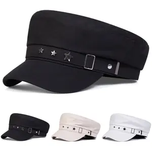 Unisex Vintage Star Navy Cap Outdoor Sport Sunscreen Leisure Hat Spring Autumn Travel Tourism Beach Vacation