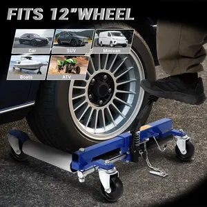 Hydraulic Wheel Dolly Jack 360° Swivel Casters 2 Pack  Trucks, RVs – Auto Repair Garage 1500 lbs Heavy Duty Steel Positioning Skate – Ratcheting Foot Pedal  Self-Loading Tire Alignment Tool for Cars,