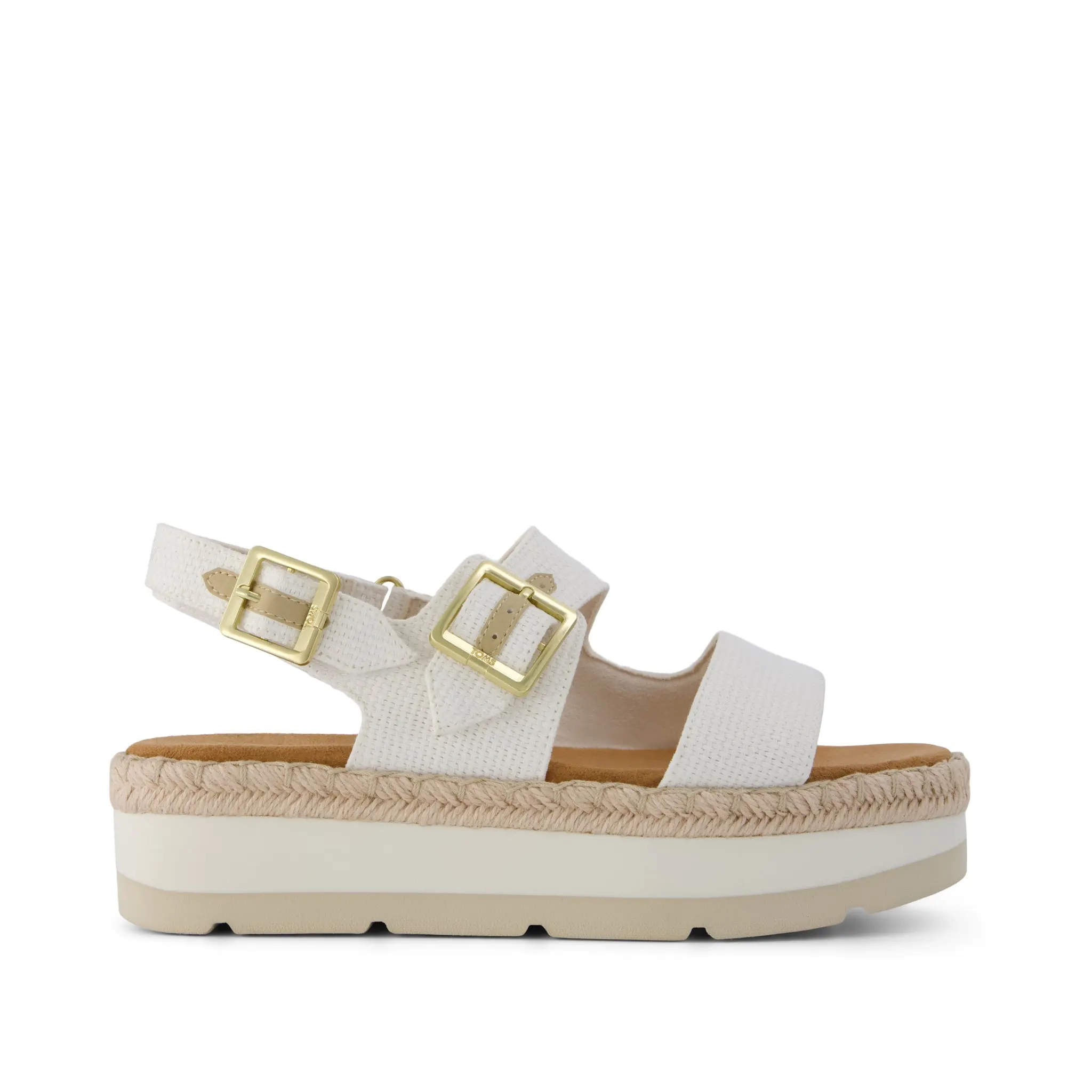 Womens Giana Flatform Sandal White Woven