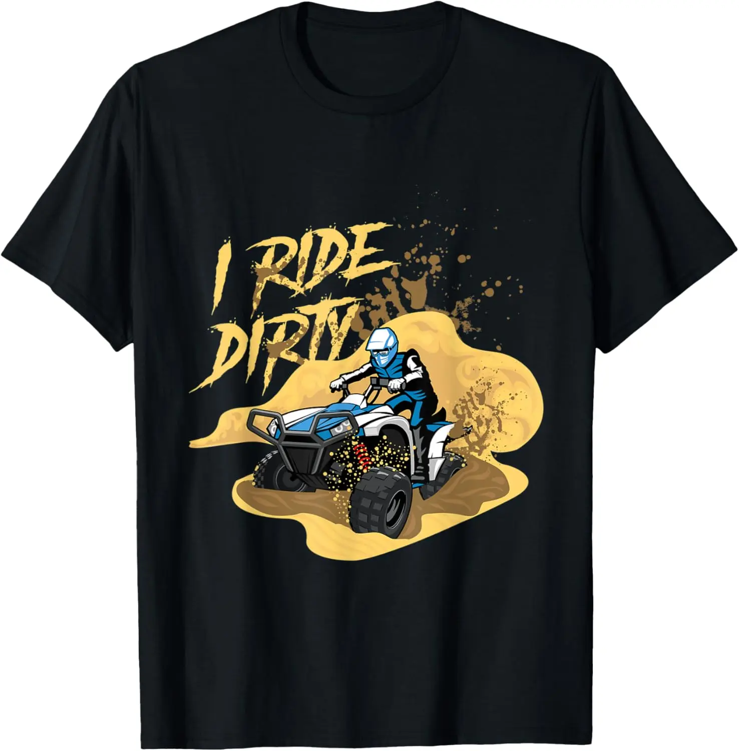 100%cotton Ride Dirty Quad Rider ATV Extreme Sports Offroad Freestyle T-Shirt  Top