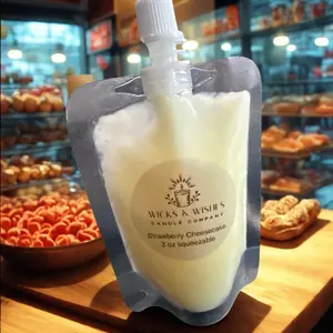 Wicks & Wishes Candle Company Strawberry Cheesecake Scented 3 oz Squeezable  Soy Wax Melts