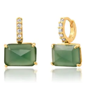 TAI- Green Stone Huggie