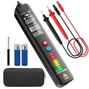 Tester EBTN LCD Non-contact  Detector Pen, 3-Line Display with 8 LED , Dual Range Adjustable Sensitivity AC Power Sensor