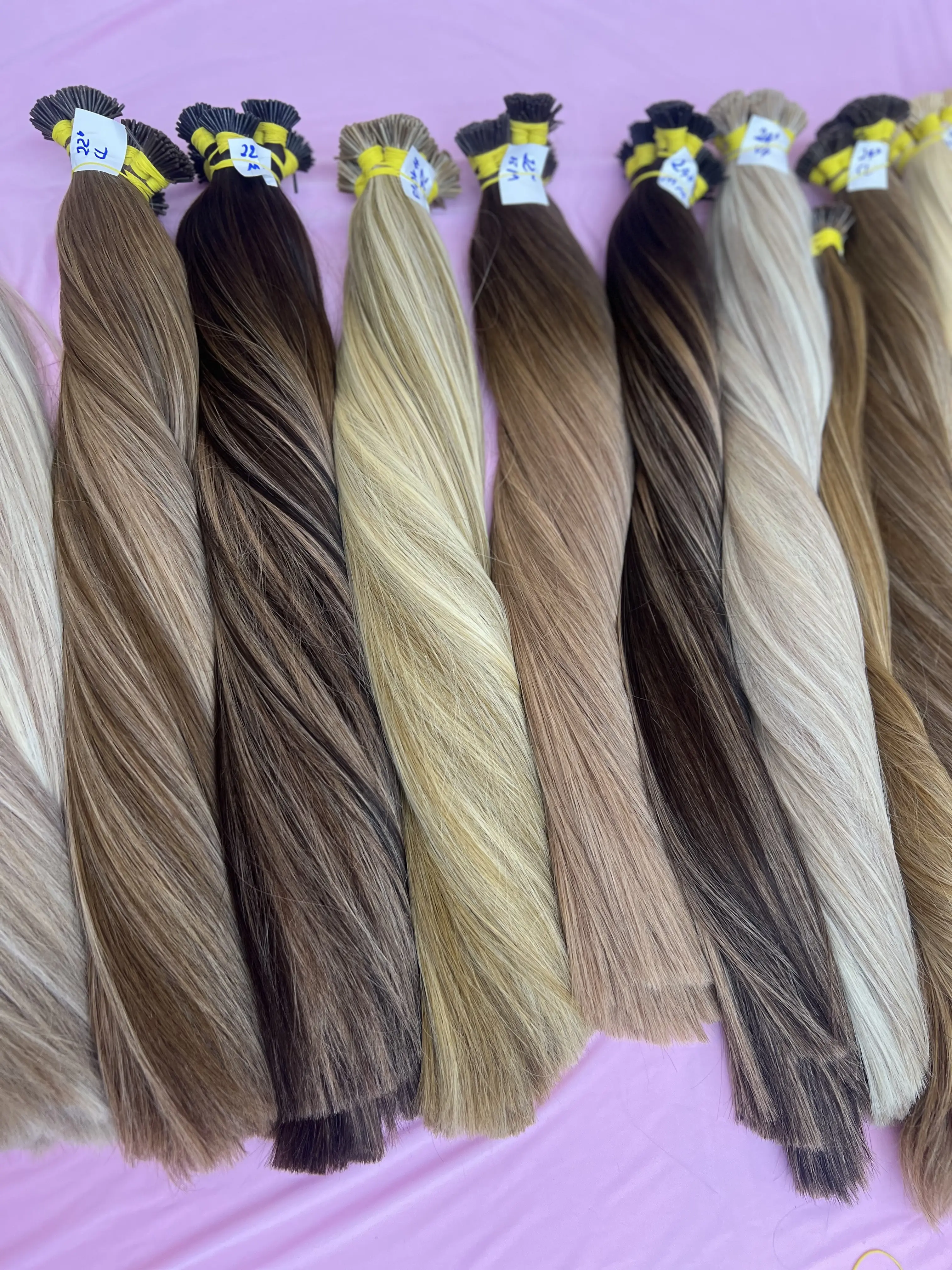 WHOSALE MAYOREO 1000 gramos itips Hair Extensions in Various Colors and Lengths for Stylish Looks Blonde Extensions Scene Hair Extensions