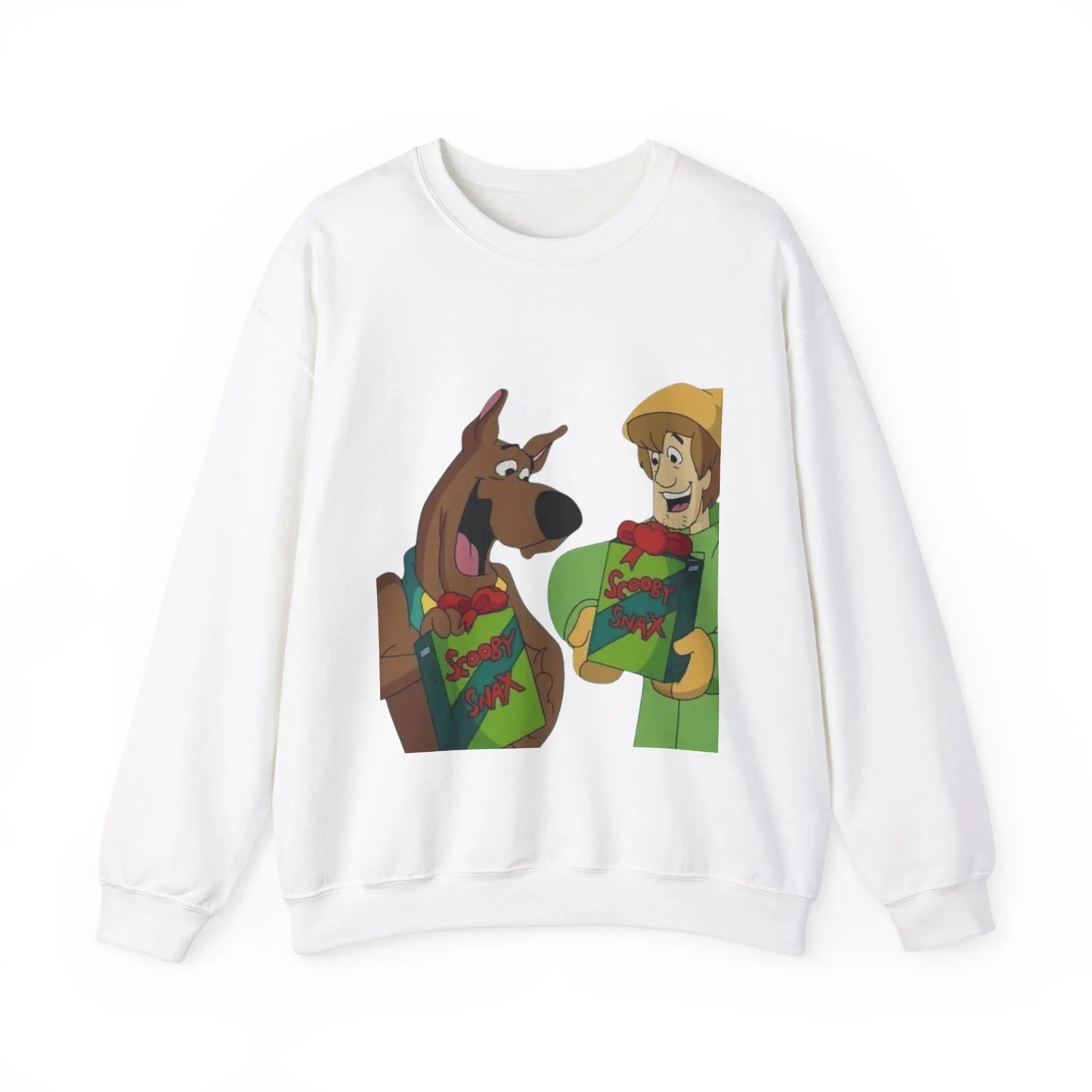 Scooby-Doo Crewneck Sweatshirt, Cartoon Sweatshirt, Cozy Gift for Scooby Fans, Halloween Costume, Fun Comic Apparel, Unisex Graphic Casual Cotton Fabric Menswear Collar Hoodie Love Ribbed Tops Knit