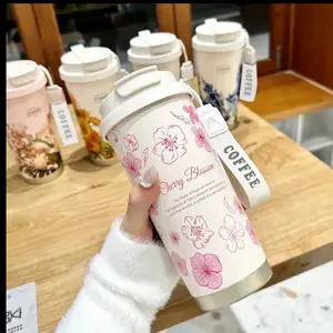 16.91oz Stainless Steel Insulated Tumbler with Leak-Proof Lid & Straw - Double Walled, BPA-Free Travel Mug for Coffee and Tea, Perfect for Office, Car, Outdoor Activities