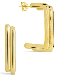 Baguette Hoop Earrings