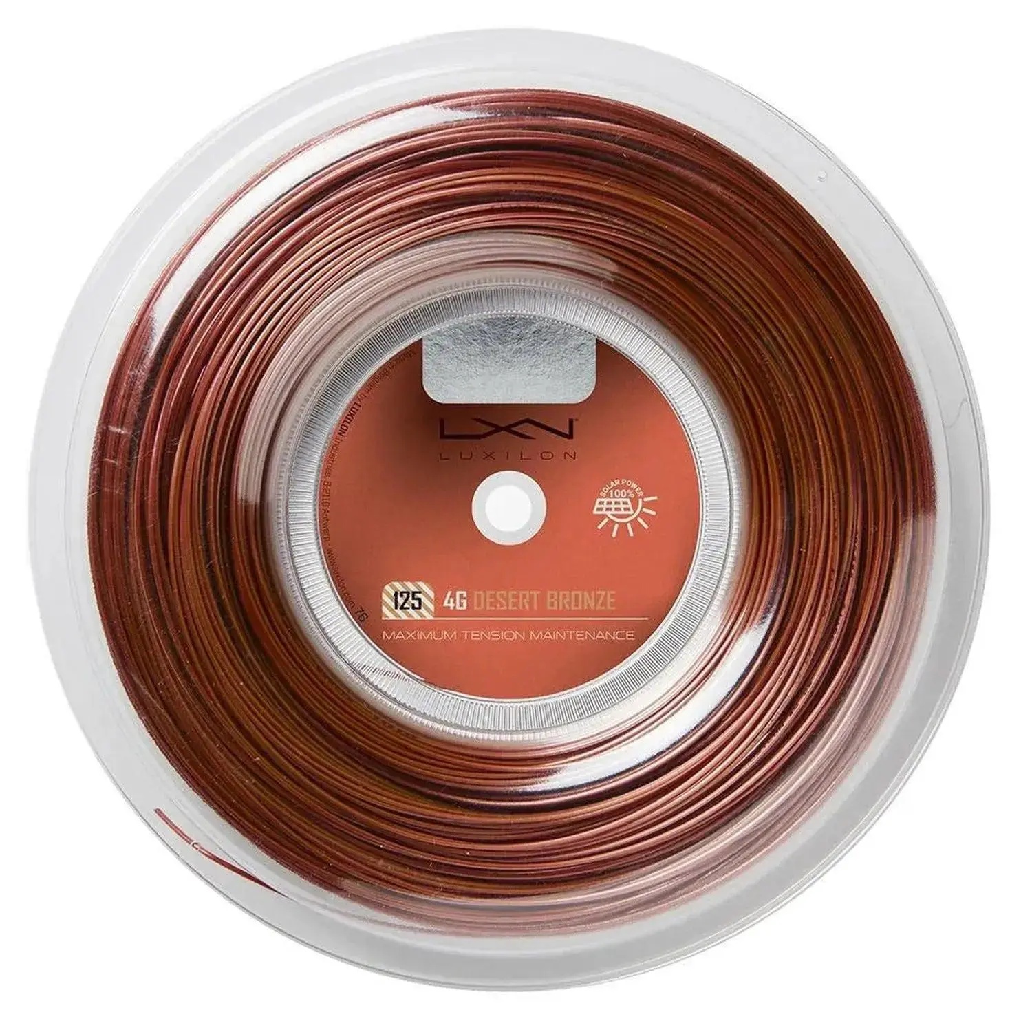 4G Tennis String Reel in Desert Bronze - 17 Gauge Co-polymer for Power Spin with 30% Improved Tension Maintenance, 660 ft, 30 Percent Improved Tension Maintenance