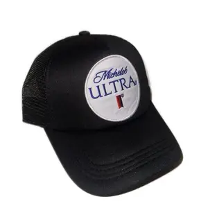 Black Michelob Ultra Patch Trucker Hat for Men - Classic Style