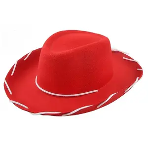 Adult Western Sheriff Costume Hat – Classic Cowboy Hat for Men & Women – 1950s Rancher Style Soft Felt Western Rancher Hat