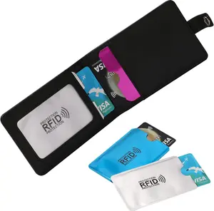 RFID Blocking Sleeves Set - 12 Colorful Credit Card Protectors & 4 RFID Passport Holders - Ultimate Identity Theft Protection - Aluminum Foil Material - Fits Wallets - Secure Travel Accessories