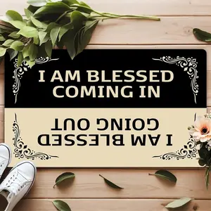 Bohemian Welcome Door Mat, Ultra Soft Velvet, Indoor Rug for Entryway and Living Room, Multiple Sizes Available