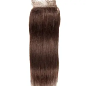 #4 brown Closure straight 4x4